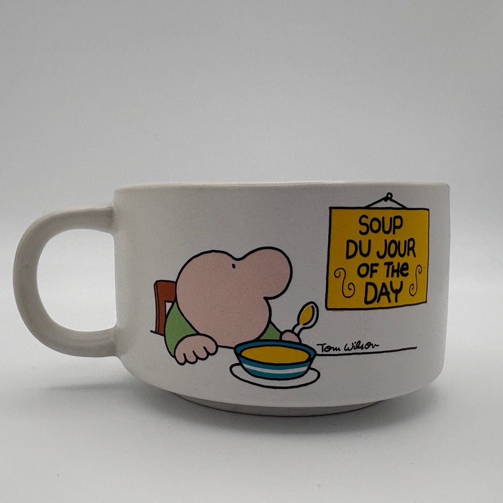 Vintage ZIGGY Soup Du Jour of the Day Stoneware Mug 1980 Tom Wilson Soup Mug